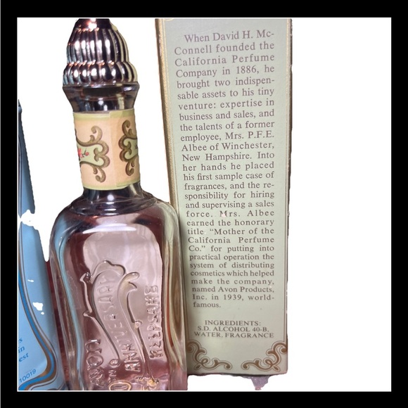 Vintage Avon California Perfume Co. 1976 Perfume Bottle & 1977 Talc Tin EMPTY - Picture 9 of 9